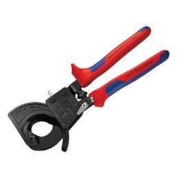 Knipex 95 31 Series Ratchet Action Cable Shears, Multi-Component Grip
