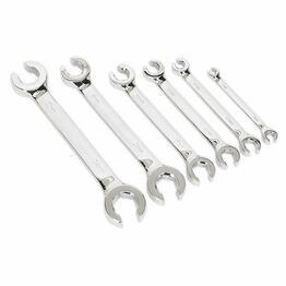 Sealey S0767 Flare Nut Spanner Set 6pc Metric