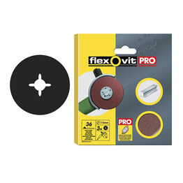 Flexovit Aluminium Oxide Fibre Disc 125mm Fine 80G (Pack 3)