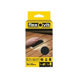 Flexovit Hook & Loop Sanding Block Kit Assorted 70 x 125mm (Pack 3)
