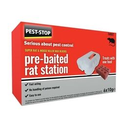 Pest-Stop (Pelsis Group) Super Rat & Mouse Killer Wax Block Pre-Baited Station