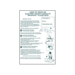 Scan How To Treat An Electric Shock Casualty - PVC Sign 400 x 600mm