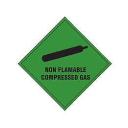 Scan Non Flammable Compressed Gas - Self Adhesive Vinyl Sign 100 x 100mm