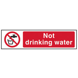 Scan Not Drinking Water - PVC Sign 200 x 50mm