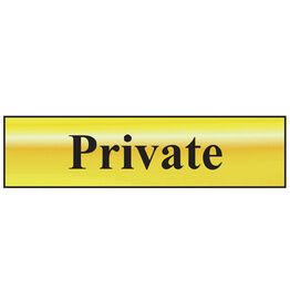 Scan Private - Polished Brass Effect 200 x 50mm