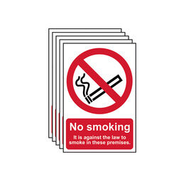 Scan Sign: No Smoking It Is Against the Law To Smoke In These Premises