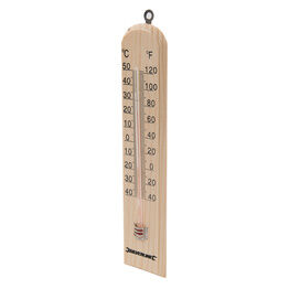 Silverline Wooden Thermometer -40° to +50°C