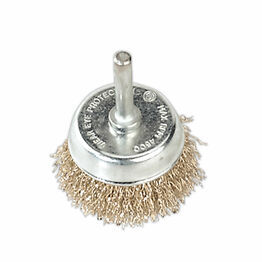 Sealey SCB50 Wire Cup Brush &#8709;50mm with 6mm Shaft