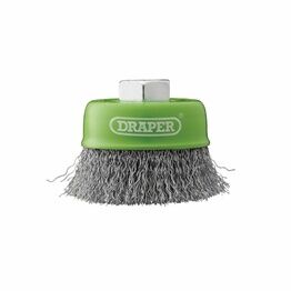 Draper 08052 Stainless-Steel Crimped Wire Cup Brush, 75mm, M14