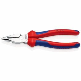 Draper 13181 KNIPEX 08 25 185 SB Needle-Nose Combination Pliers with multi-component grips chrome-plated, 185mm