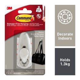Command™ 7100119048 Forever Classic Metal Hook & Strips
