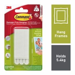 Command™ 7100235863 Narrow Picture Hanging Strips