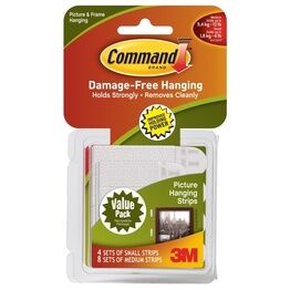 Command™ 7100235893 Small and Medium Picture Hanging Strips Value Pack