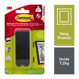 Command™ 7100235894 Large Black Picture Hanging Strips