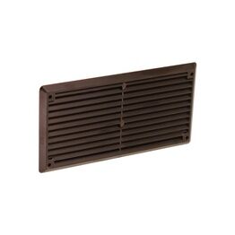 Securit Plastic Louvre Vent Brown Fixed Fly
