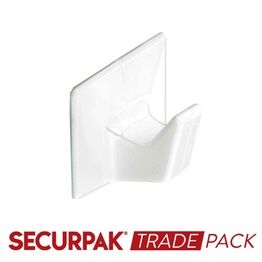 Securpak Trade Pack T10136 Self Adhesive Hook White L