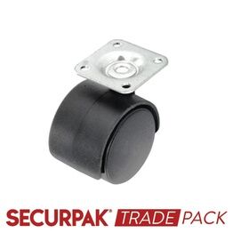 Securpak Trade Pack T11602 Twin Wheel Castors Plate 40mm