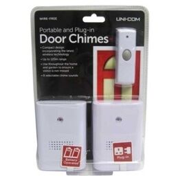 Uni-Com 66712 Portable and Plug in Twin Pack Door Chime