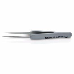 Draper 13196 KNIPEX 92 21 12 ESD Precision Tweezers with rubber handles ESD, 112mm