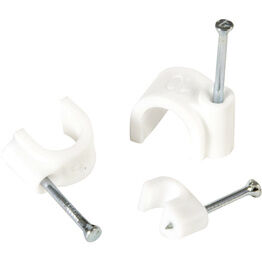 SupaLec SL9236 White Cable Clips - Round
