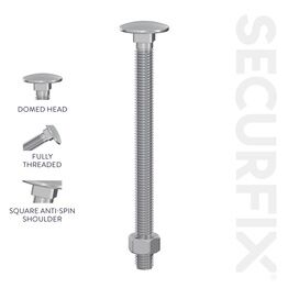 Securfix Trade Pack 10833 Carriage Bolt 20 Pack