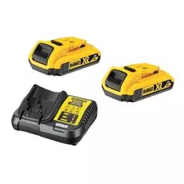 DEWALT 18V Battery and Charger Pack - 2 x 2Amp Batteries + 1 x DCB112 Charger