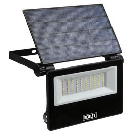 Sealey Extra-Slim Solar Floodlight with Wall Bracket 30W SMD LED LED30S