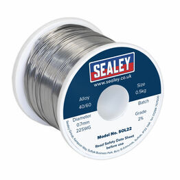 Sealey SOL22 Solder Wire Quick Flow 2% 0.7mm/22SWG 40/60.5kg Reel