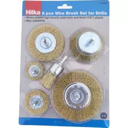 Hilka 6 pce Wire Brush Set for Drills