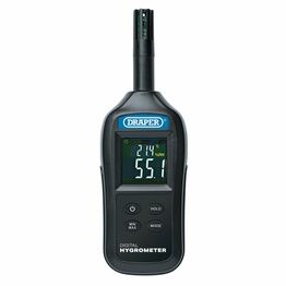 Draper 12444 Handheld Digital Hygrometer - Humidity and Temperature Meter, 0-100% RH and -20 to +70℃