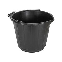Faithfull General-Purpose Bucket 14 litre (3 gallon) - Black