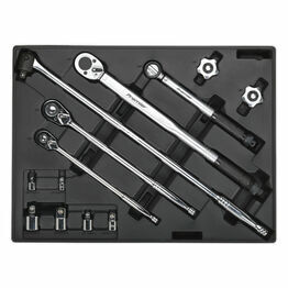 Sealey TBT32 Tool Tray with Ratchet, Torque Wrench, Breaker Bar & Socket Adaptor Set 13pc