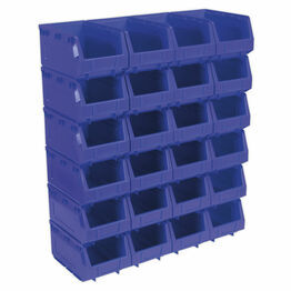 Sealey TPS324B Plastic Storage Bin 150 x 240 x 130mm - Blue Pack of 24