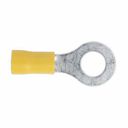 Sealey YT20 Easy-Entry Ring Terminal &#8709;8.4mm (5/16") Yellow Pack of 100