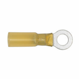Sealey YTSR2564 Heat Shrink Ring Terminal &#8709;6.4mm Yellow Pack of 25