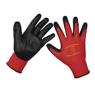 Sealey Flexi Grip Nitrile Palm Gloves (Large) - Pair 9125L