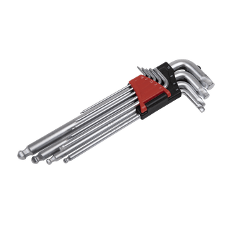 Sealey Ball-End Hex Key Set 9pc Lock-On™ - Metric AK7180