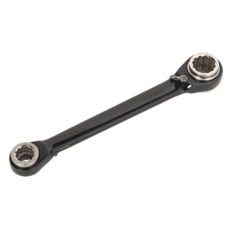 Sealey Ratchet Ring Spanner 4-in-1 Reversible Metric AK7979