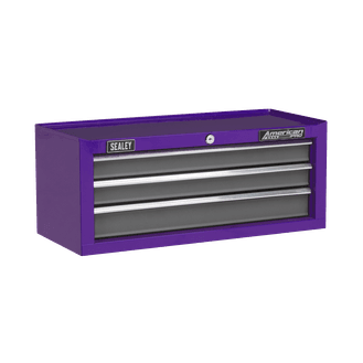 Sealey Mid-Box 3 Drawer with Ball Bearing Slides - Purple/Grey AP22309BBCP