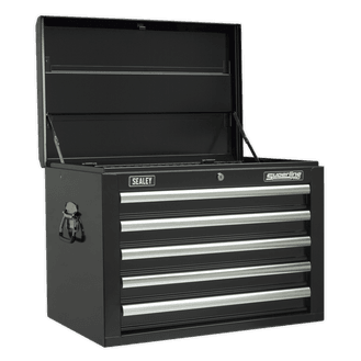 Sealey Topchest 5 Drawer with Ball Bearing Slides - Black AP26059TB