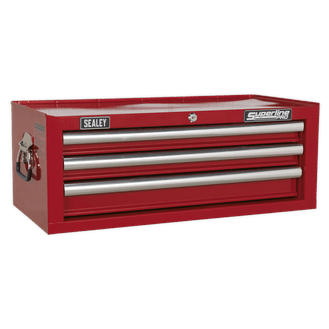 Sealey Mid-Box 3 Drawer with Ball Bearing Slides - Red AP33339