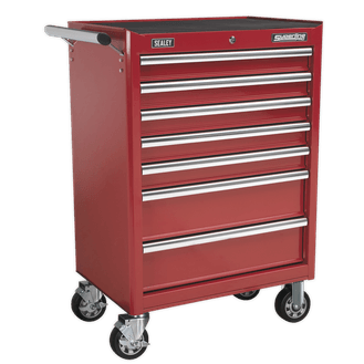 Sealey Rollcab 7 Drawer with Ball Bearing Slides - Red AP33479