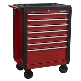 Sealey Rollcab 7 Drawer with Ball Bearing Slides - Red AP3407