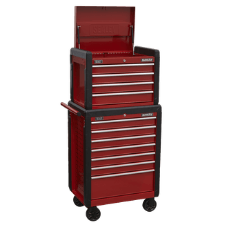 Sealey Topchest 4 Drawer &amp; Rollcab 7 Drawer Combination AP3411STACK