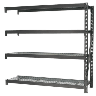 Sealey Heavy-Duty Racking Extension Pack with 4 Mesh Shelves 640kg Capacity Per Level AP6572E