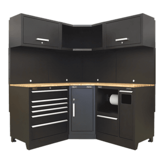 Sealey Modular Storage System Combo - Oak Worktop APMSCOMBO6W