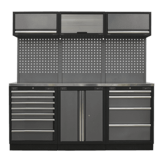 Sealey Modular Storage System Combo - Stainless Steel Worktop APMSSTACK07SS