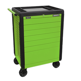Sealey Rollcab 7 Drawer Push-To-Open Hi-Vis Green APPD7G