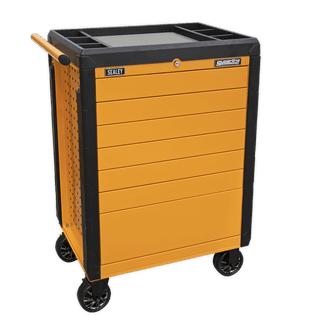 Sealey Rollcab 7 Drawer Push-To-Open Hi-Vis Orange APPD7O