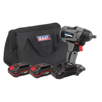 Sealey Brushless Impact Wrench Kit 1/2"Sq Drive 20V 300Nm - 2 Batteries CP20VIWXKIT